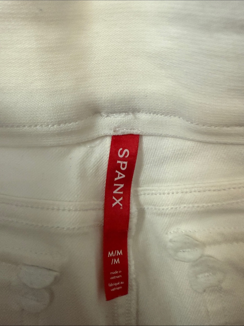 Spanx - Stretch Twill Cropped Wide Leg Pants - White - Medium - Picture 7 of 8